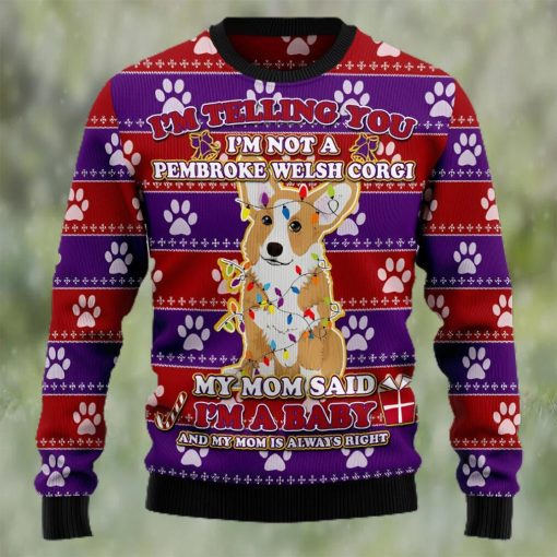 Pembroke Welsh Corgi Baby Christmas Ugly Christmas Sweater