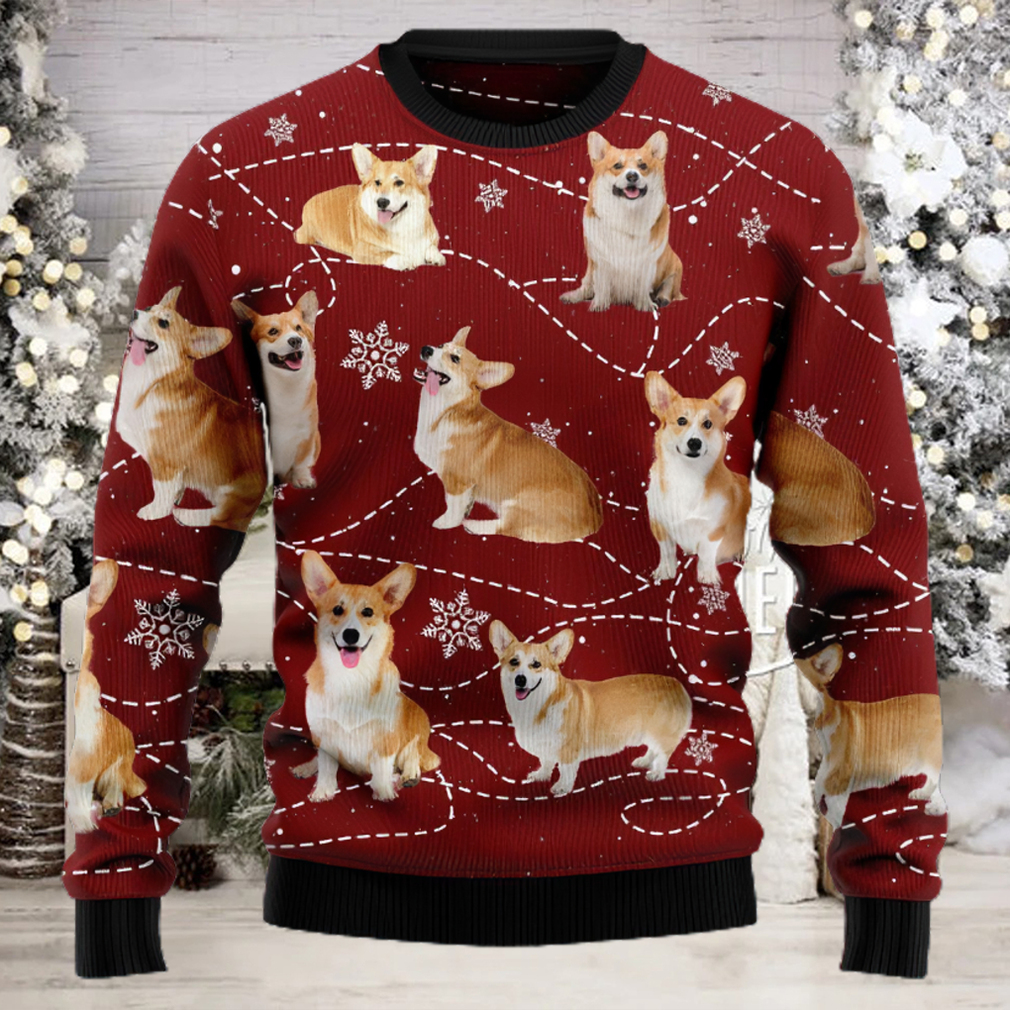 Corgi discount christmas sweatshirt