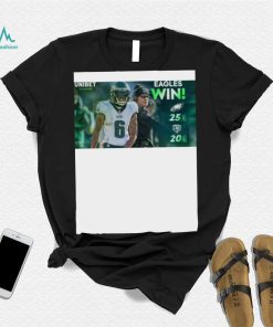 Philadelphia Eagles 25 20 Chicago Bears Nfl 2022 Matchup Final Score Shirt