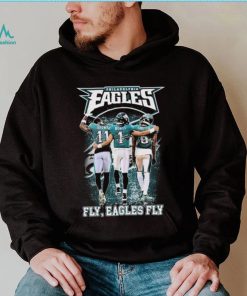 Philadelphia Eagles Aj Brown Jalen Hurts And Devonta Smith Fly Eagles Fly Signatures Shirt