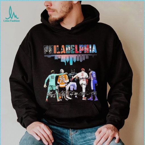 Philadelphia Skyline Sports A. Blake Carter Hart Jalen Hurts Bryce Harper Joel Embiid signatures shirt