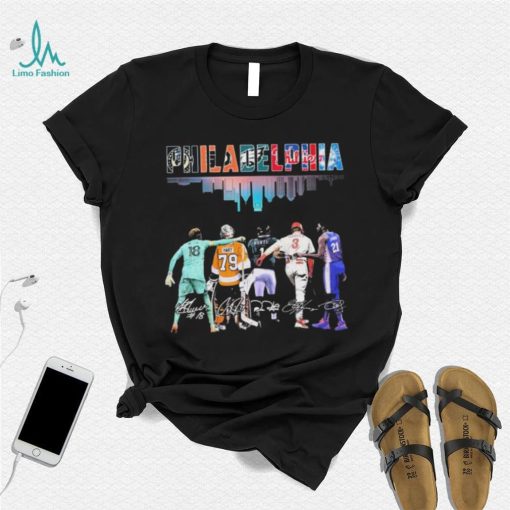 Philadelphia Skyline Sports A. Blake Carter Hart Jalen Hurts Bryce Harper Joel Embiid signatures shirt