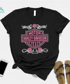 Pink Rose Motor Harley Davidson Cycles t shirt