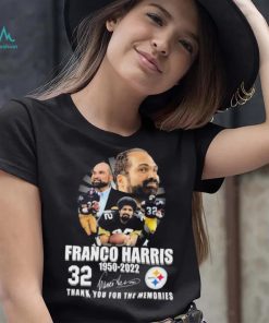 Pittsburgh Steelers 32 Franco Harris 1950 2022 Thank You For The Memories Signatures Shirt