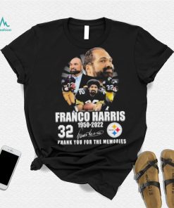 Pittsburgh Steelers 32 Franco Harris 1950 2022 Thank You For The Memories Signatures Shirt