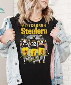 Pittsburgh Steelers Franco Harris Joe Greene And Terry Bradshaw Signatures Shirt