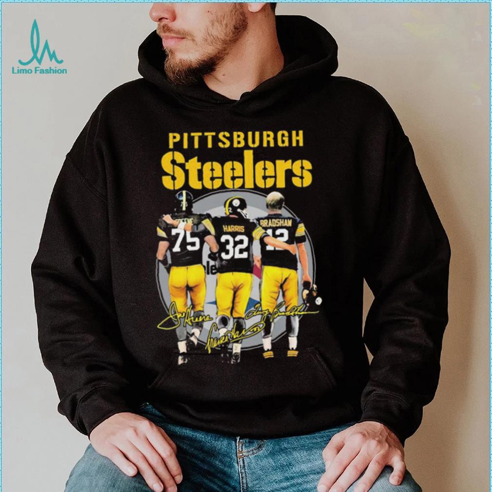 Pittsburgh Steelers Franco Harris Joe Greene and Terry Bradshaw signatures  shirt, hoodie, sweater and v-neck t-shirt