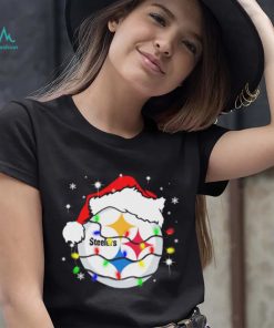 Pittsburgh Steelers Santa Hat Christmas Light Shirt