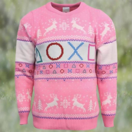 PlayStation Pink Symbols Ugly Christmas Sweater