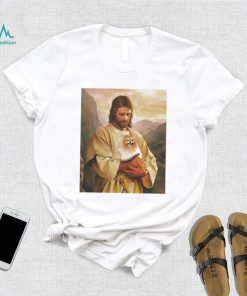 Pomeranian Dog And Jesus Lover Funny Graphic Shirt