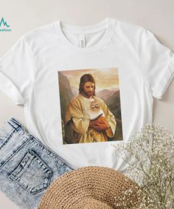 Pomeranian Dog And Jesus Lover Funny Graphic Shirt