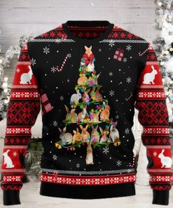 Rabbit Pine Christmas Tree All Over Print Ugly Christmas Sweater