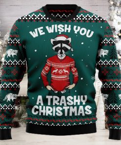 Raccoon A Trashy Christmas Ugly Christmas Holiday Sweater