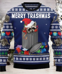 Raccoon Lover Merry Trashmas Ugly Christmas Holiday Sweater