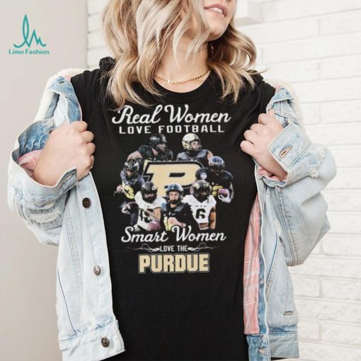 Real Women Love Football Team Sport Smart Women Love The Purdue Shirt