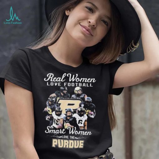 Real Women Love Football Team Sport Smart Women Love The Purdue Shirt