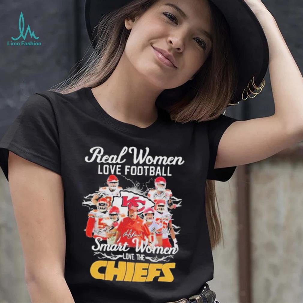 Real women love football smart women love the Chiefs with signatures 2022 lightning shirt Real women love football smart women love the Chiefs with signatures 2022 lightning shirt