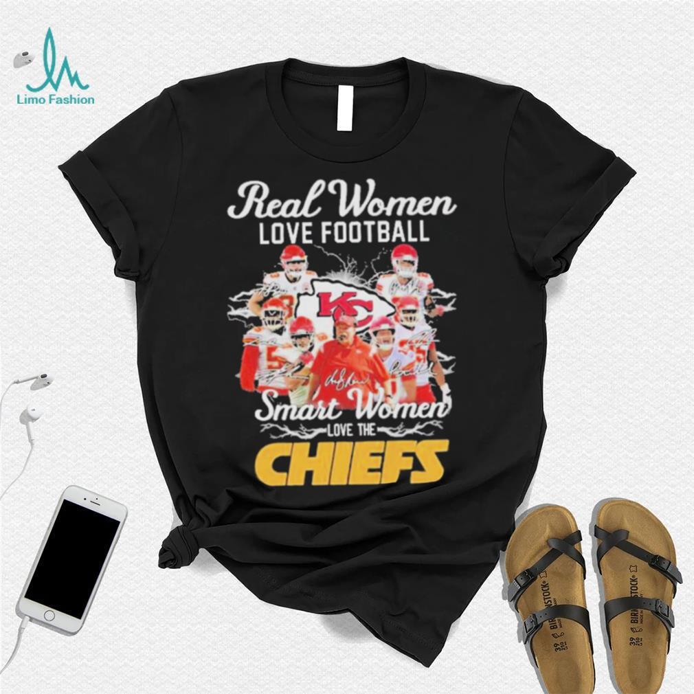 Real women love football smart women love the Chiefs with signatures 2022 lightning shirt Real women love football smart women love the Chiefs with signatures 2022 lightning shirt