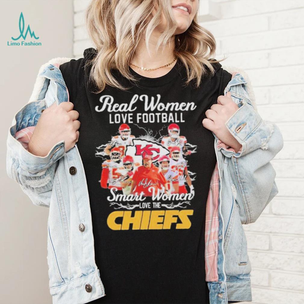 Real women love football smart women love the Chiefs with signatures 2022 lightning shirt Real women love football smart women love the Chiefs with signatures 2022 lightning shirt