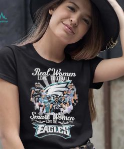 Real women love football smart women love the Eagles champions with signatures shirt