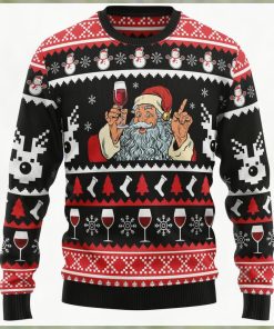 Red Wine Christmas Graphic Sweater