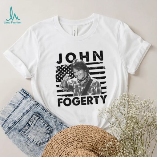 Retro American Flag John Fogerty Music Gift Shirt