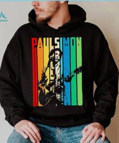 Retro Colored Paul Simon Playing Guitar Design Shirt