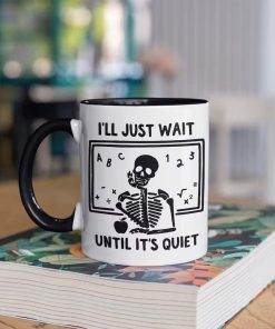 Retro Halloween Mug, I’Ll Just Wait Until It’S Quiet Mug, Ghost Cup,