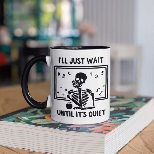 Retro Halloween Mug, I’Ll Just Wait Until It’S Quiet Mug, Ghost Cup,