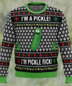 Rick and Morty Pickle Rick Ugly Christmas Sweater