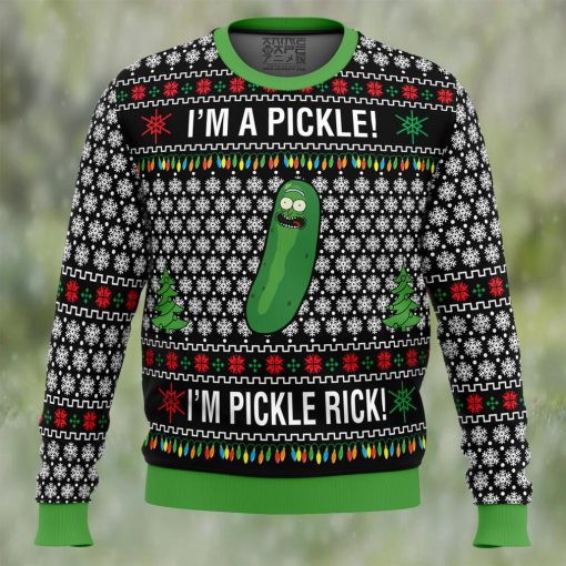 Rick and Morty Pickle Rick Ugly Christmas Sweater