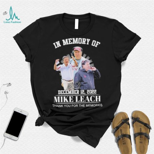 Rip in memory of december 12 2022 mike leach thank you for the memories shirt