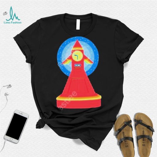 Rocket clock adult shirt