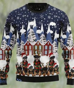 Rottweiler Dog Family Ugly Christmas Sweater