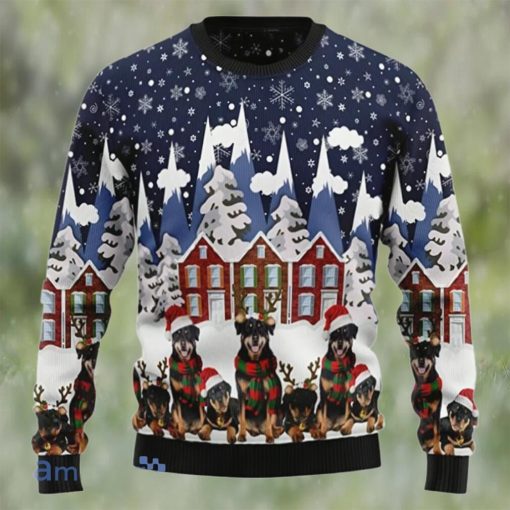 Rottweiler Dog Family Ugly Christmas Sweater