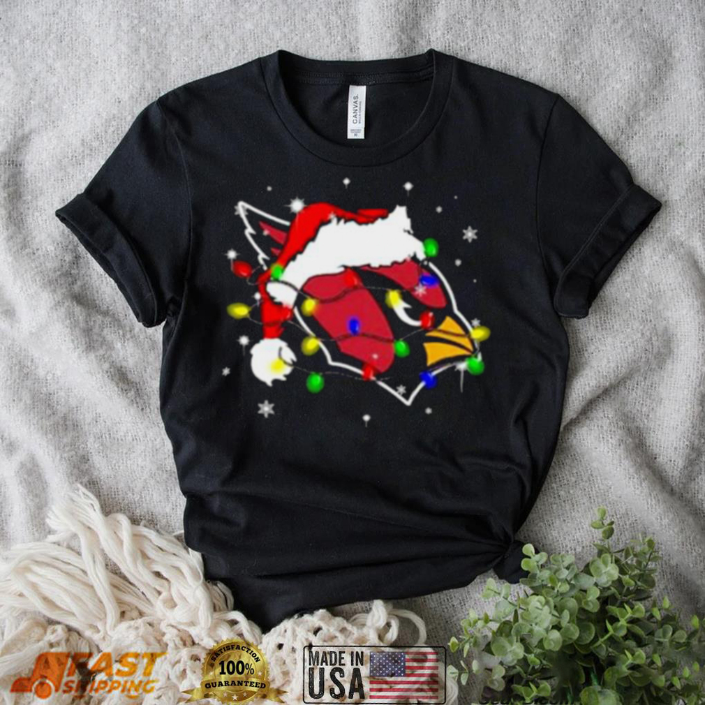Santa Arizona Cardinals Logo Lights Christmas shirt Santa Arizona Cardinals Logo Lights Christmas shirt