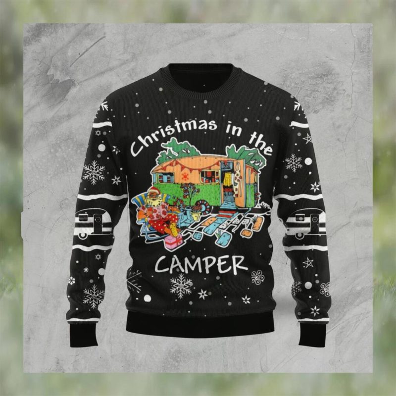 Santa Camping Gift For Christmas   Christmas Unisex Crewneck Sweater