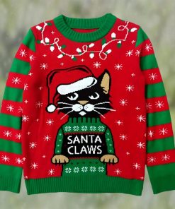 Santa Claws Cat Ugly Christmas Sweater