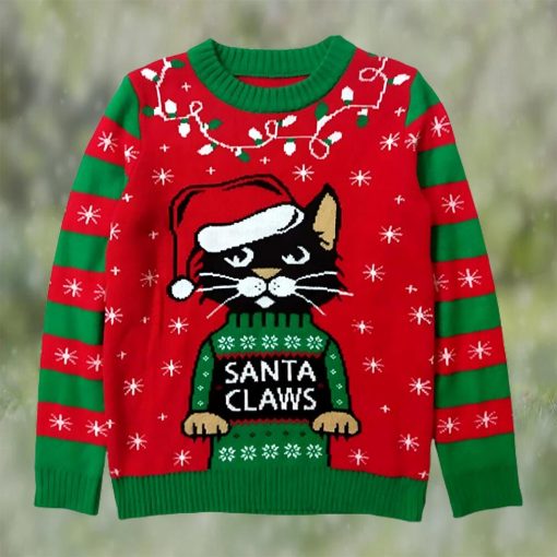 Santa Claws Cat Ugly Christmas Sweater