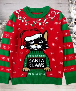 Santa Claws Cat Ugly Christmas Sweater