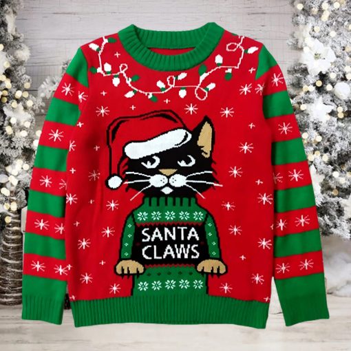 Santa Claws Cat Ugly Christmas Sweater