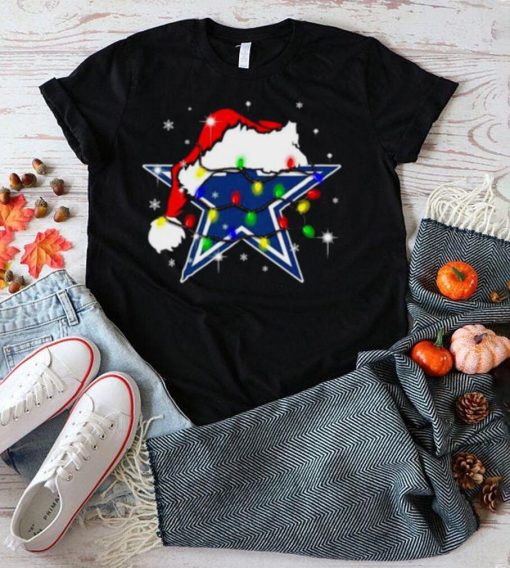 Santa Dallas Cowboys Logo Lights Christmas shirt