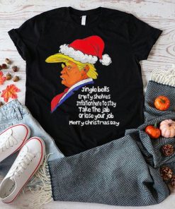 Santa Donald Trump jingle joe biden republican political Christmas shirt