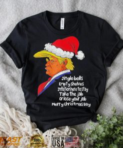 Santa Donald Trump jingle joe biden republican political Christmas shirt