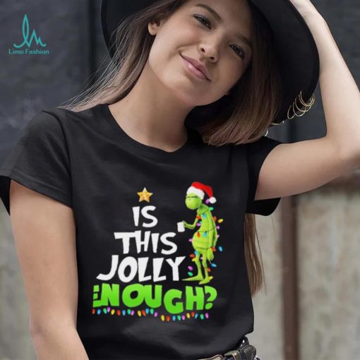 Santa Grinch Is This Jolly Enough Light Christmas Shirt