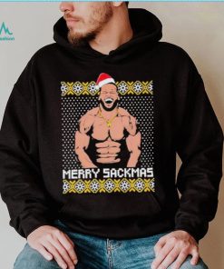 Santa Hat Aaron Donald Merry Sackmas Ugly Christmas 2022 Shirt