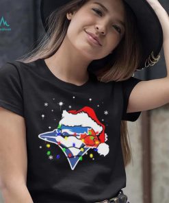 Santa Hat Toronto Blue Jays Logo Christmas Light Shirt