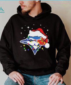 Santa Hat Toronto Blue Jays Logo Christmas Light Shirt