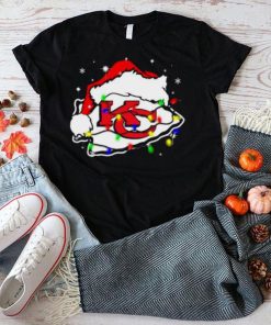 Santa Kansas City Chiefs Logo Lights Christmas shirt