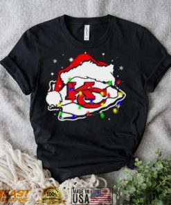 Santa Kansas City Chiefs Logo Lights Christmas shirt